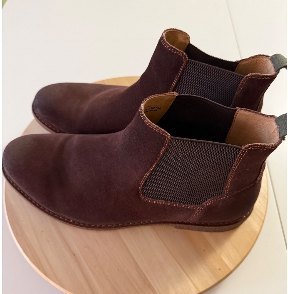 Johnston & Murphy Men's Brown Suede Chelsea Boots 13M 59-1412 Ankle Boots‎ - Picture 3 of 9
